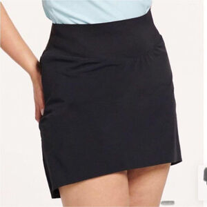 FLX high waisted woven skirt Woman’s 4X black with zippered pockets